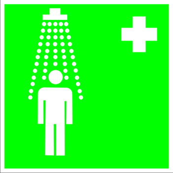 Ec03 пункт приема гигиенических процедур (душевые) (пластик, 200х200 мм) - Знаки безопасности - Знаки медицинского и санитарного назначения - Магазин охраны труда и техники безопасности stroiplakat.ru